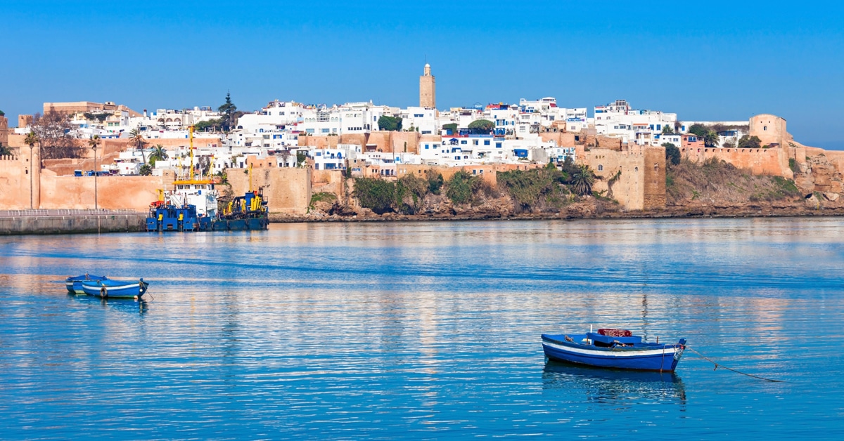 The coastline of Rabat, Morocco.